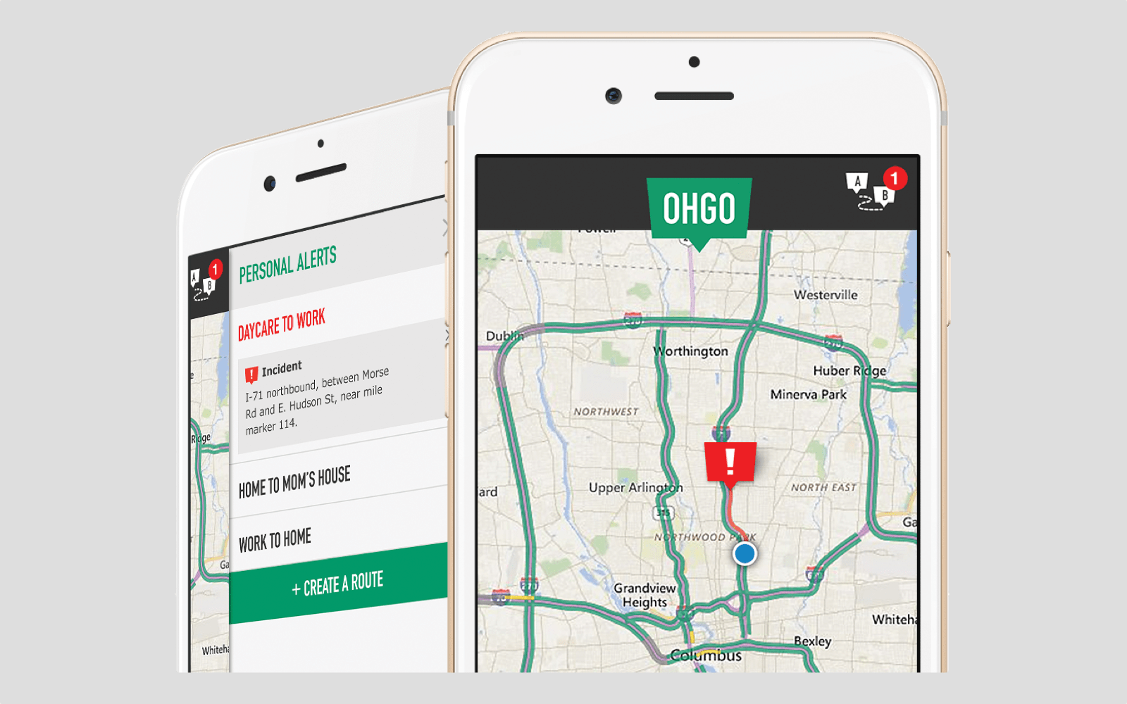 OHGO app mockup